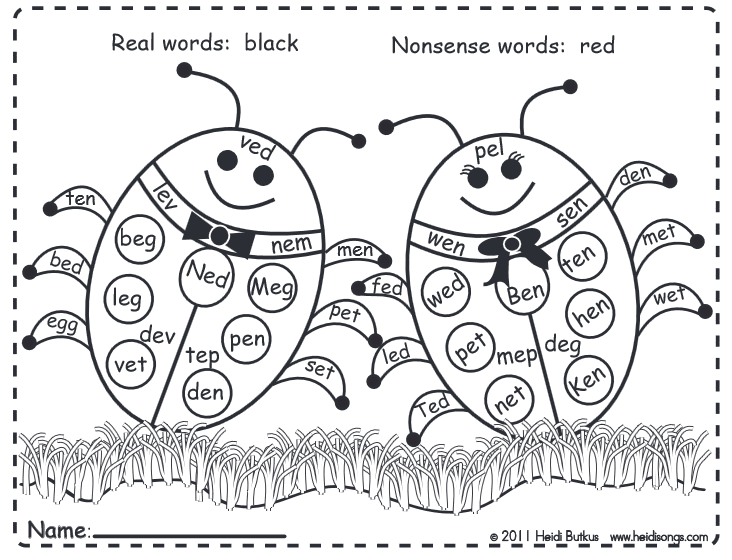 Free short e cvc word coloring page science lessons elementary spring teaching ideas kindergarten language arts