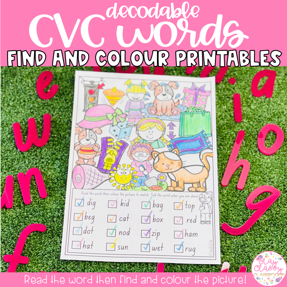 Decodable cvc words