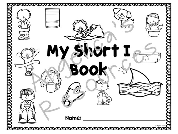 Short i cvc words coloring pages printable sight word