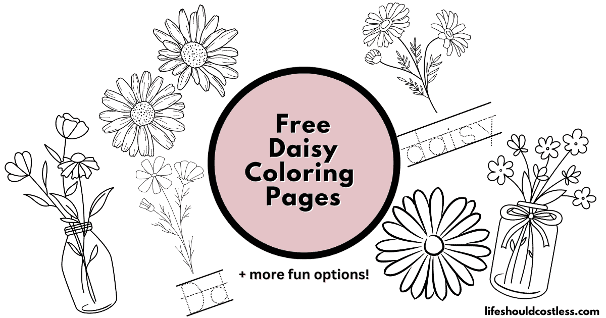 Daisy coloring pages free printable pdf templates
