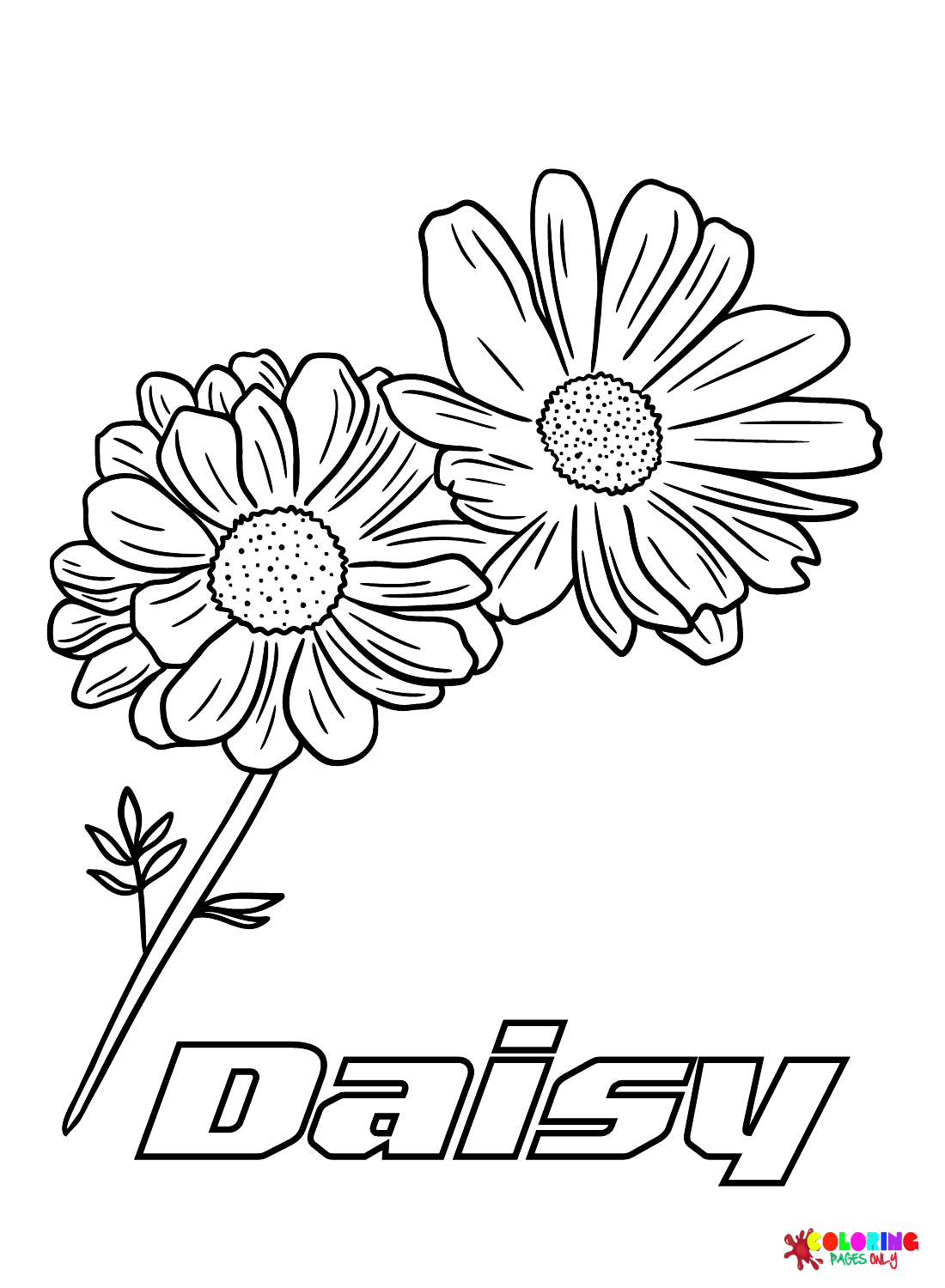 Daisy coloring pages printable for free download