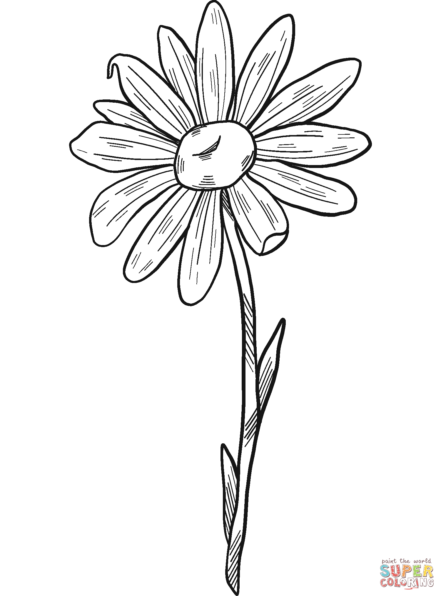 Daisy coloring page free printable coloring pages