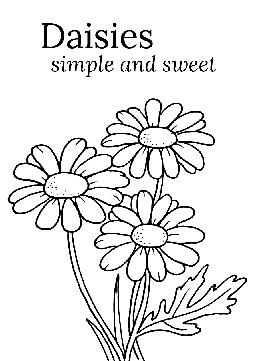 Daisy pages â printable pages