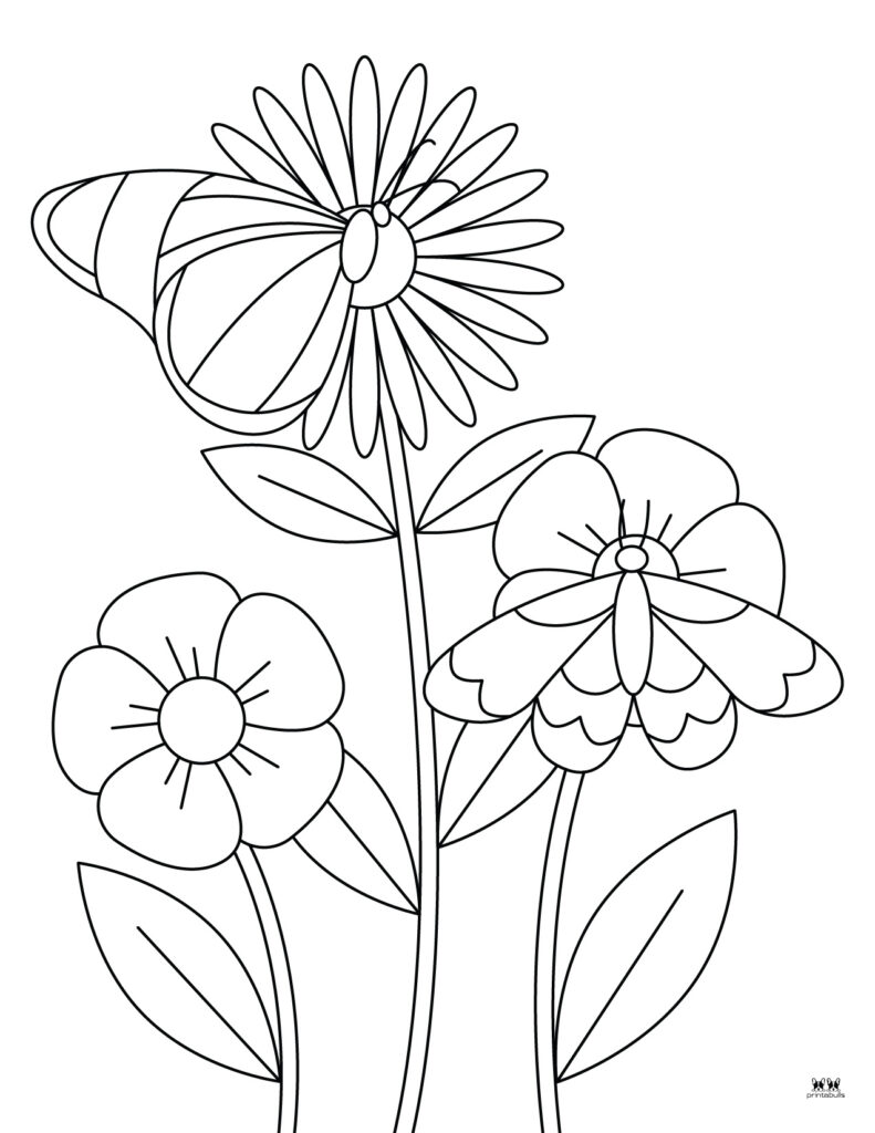 Flower coloring pages