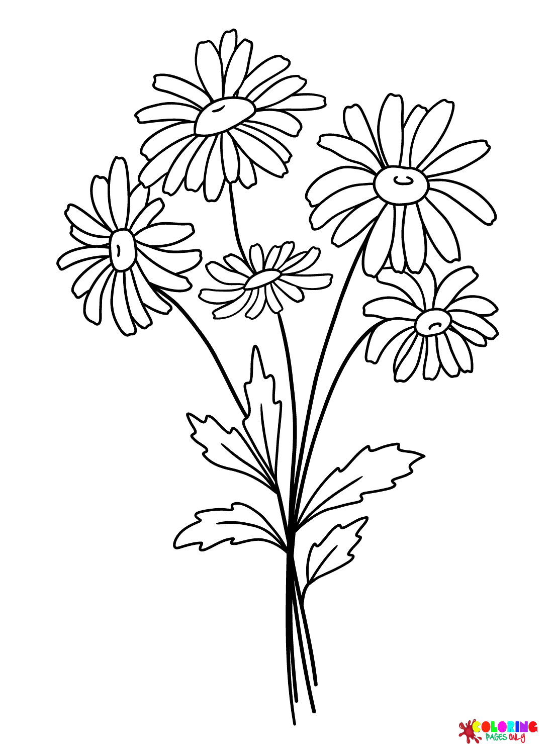Daisy coloring pages printable for free download