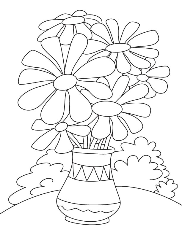 Daisy flower pot coloring page download free daisy flower pot coloring page for kids best coloring pages