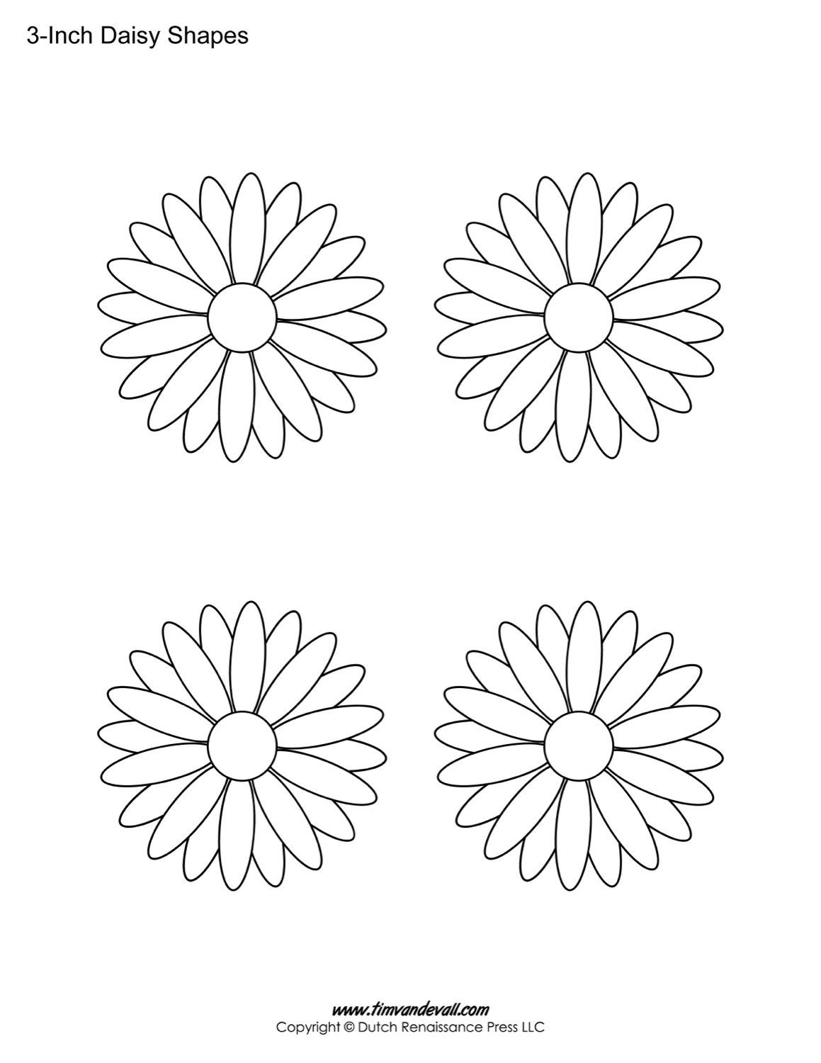 Daisy templates â tims printables