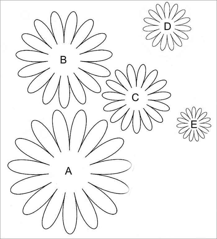 Free printable daisy flower template