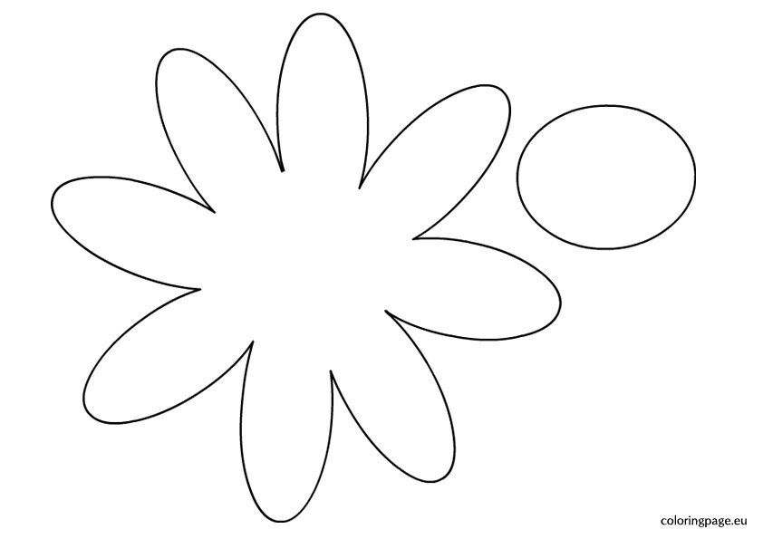 Daisy template coloring page