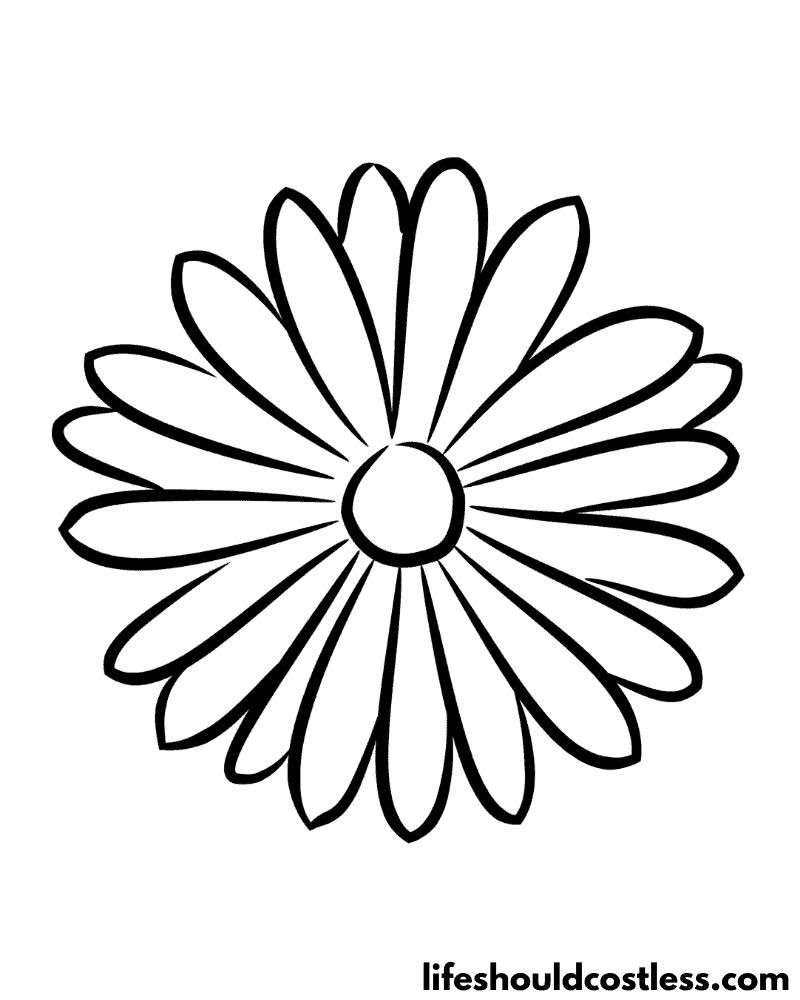 Daisy coloring pages free printable pdf templates
