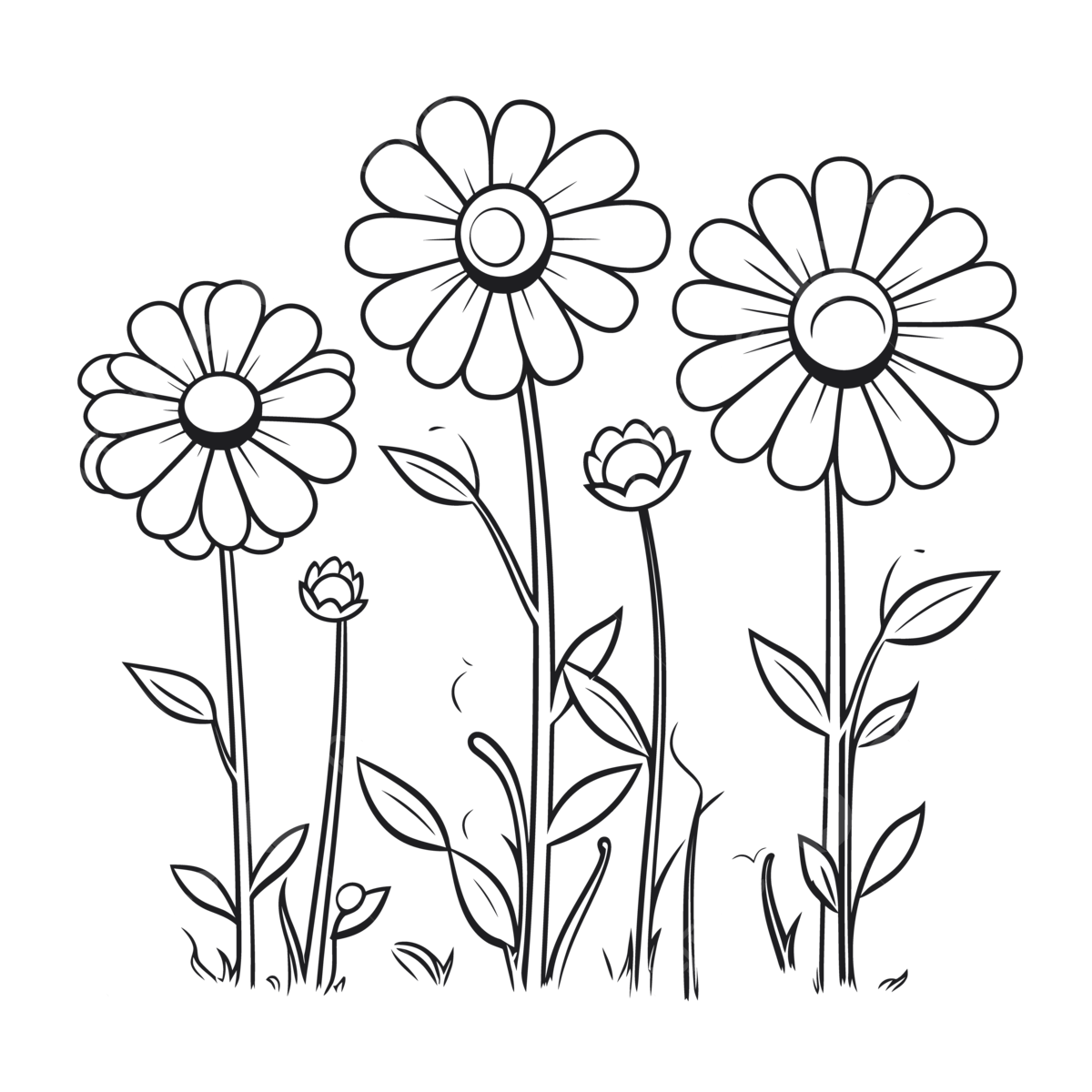 Daisy coloring pages printable outline sketch drawing vector daisy drawing wing drawing ring drawing png and vector with transparent background for free download