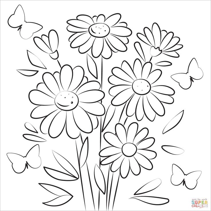Daisy coloring page free printable coloring pages free printable coloring pages coloring pages flower coloring pages