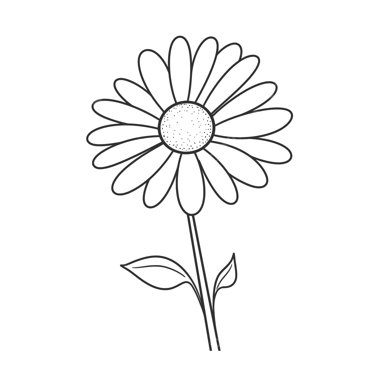 Daisy drawing free printable coloring page for kids outline sketch vector daisy drawing wing drawing ring drawing png and vector with transparent background for free download