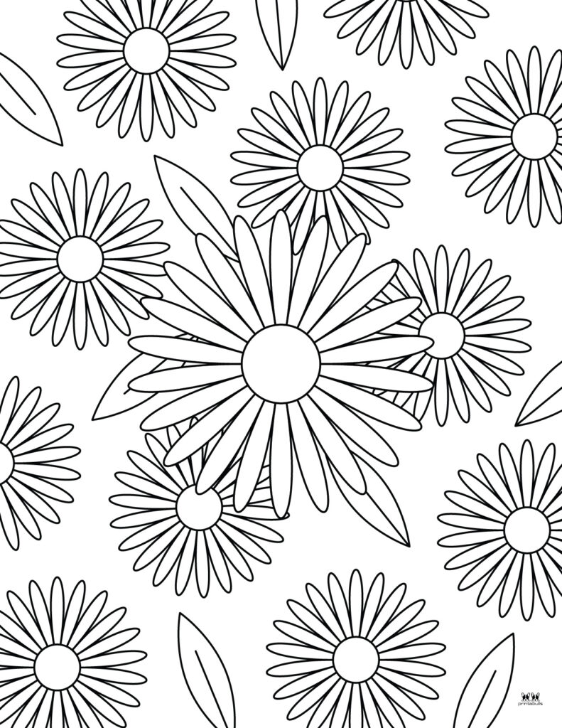 Flower coloring pages