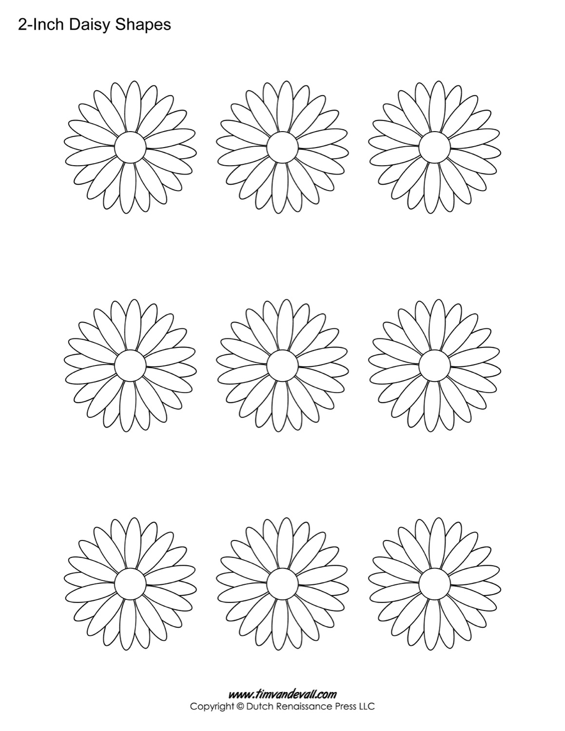 Daisy templates â tims printables
