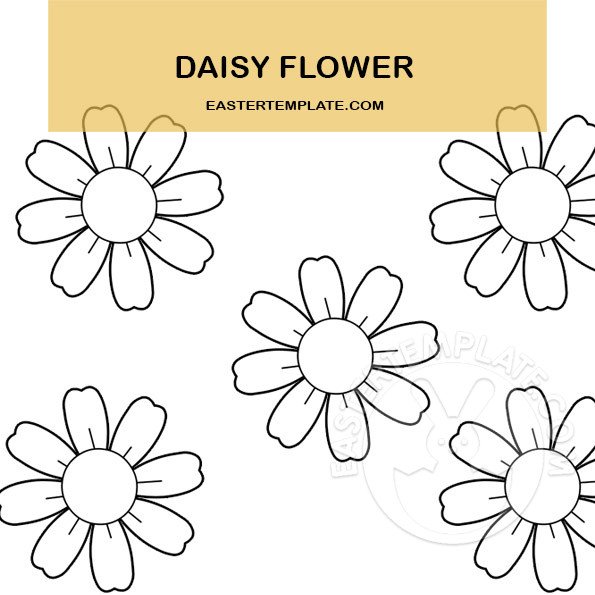 Daisy templates coloring page