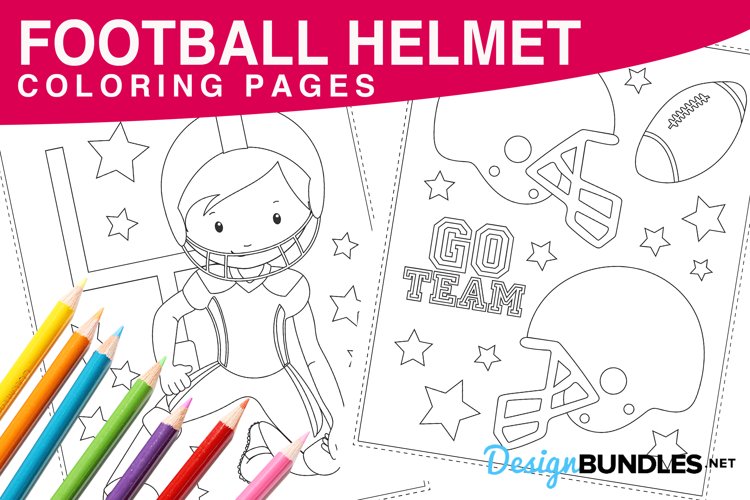 Football helmet coloring pages
