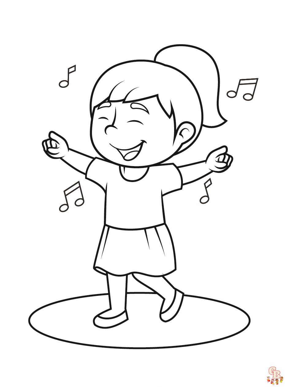 Dance coloring pages