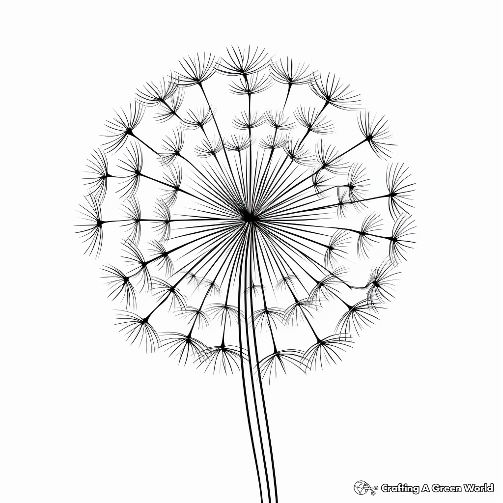 Dandelion coloring pages