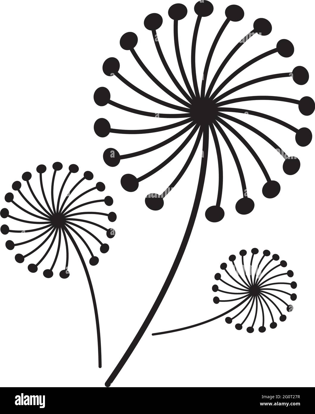 Dandelion flower logo design vector template stock vector image art