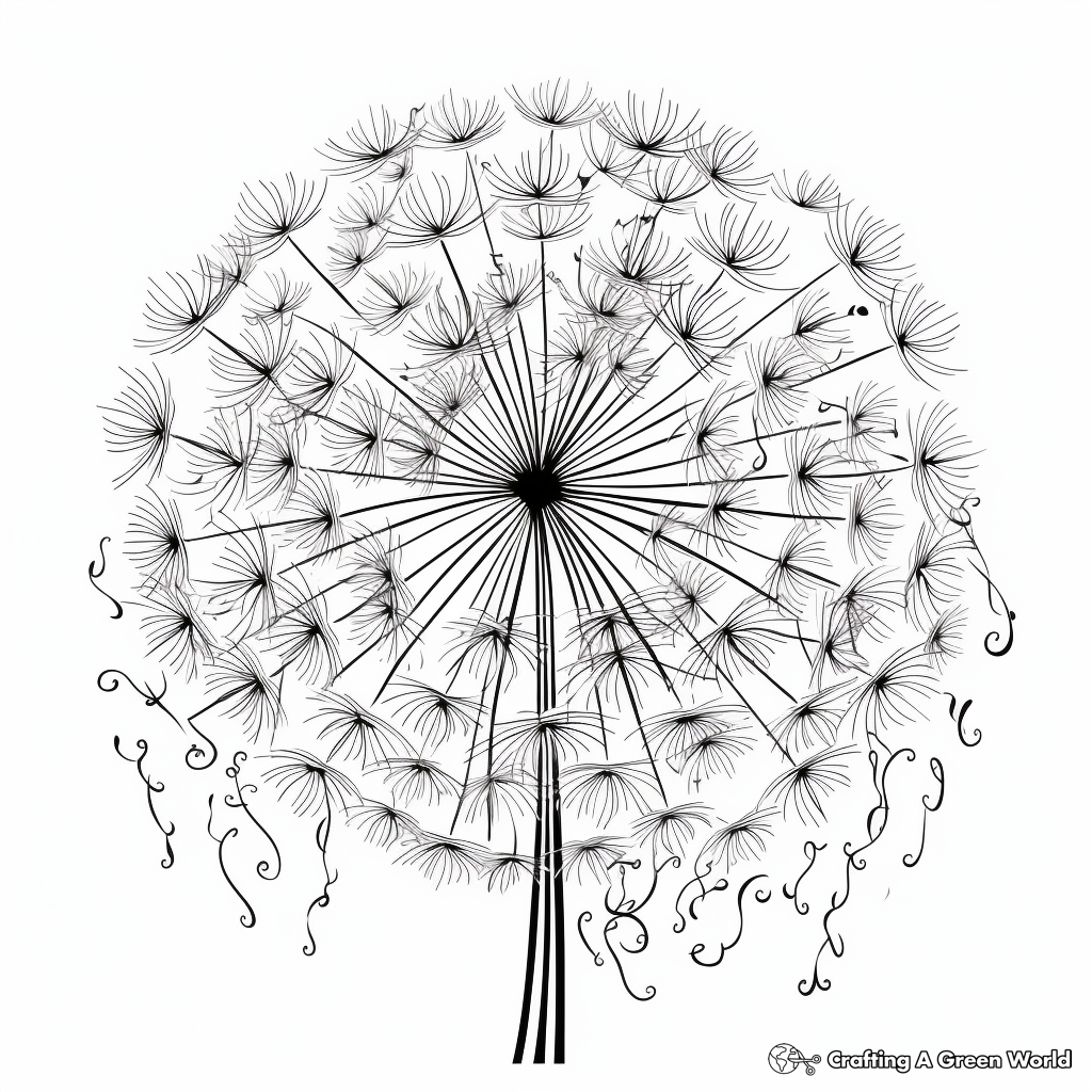 Dandelion coloring pages