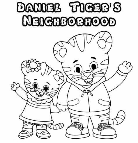 Daniel tiger image hd coloring page