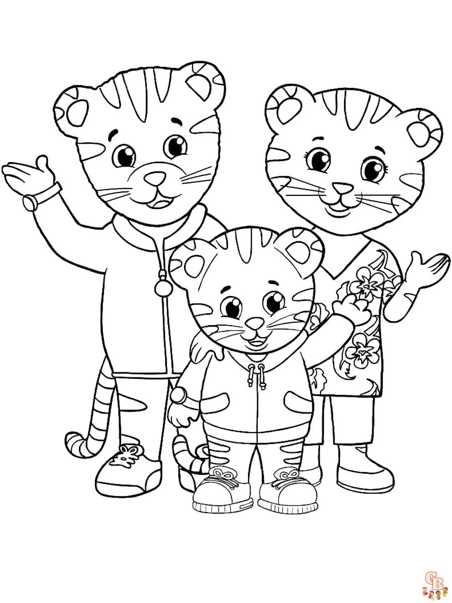 Daniel tiger coloring pages free for kids