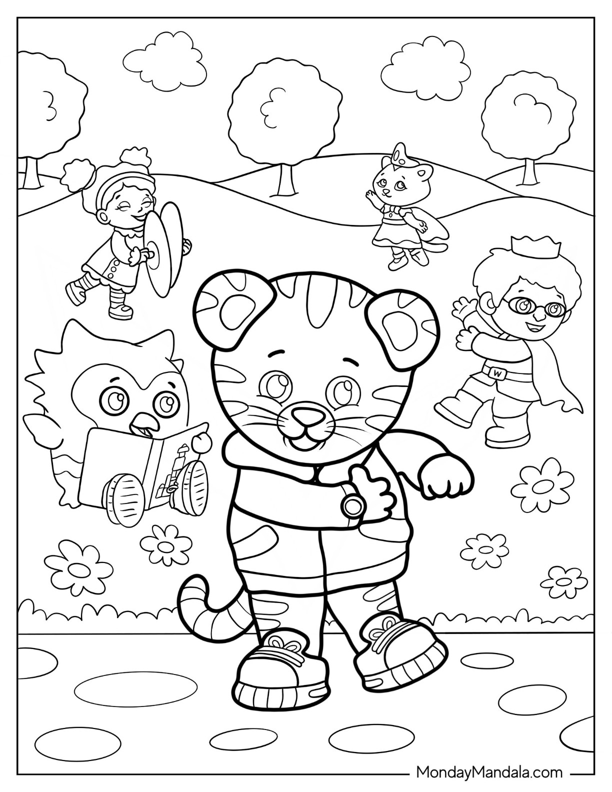 Daniel tiger coloring pages free pdf printables