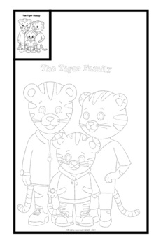 Daniel tigers neighbourhood trace draw and color by color therapy