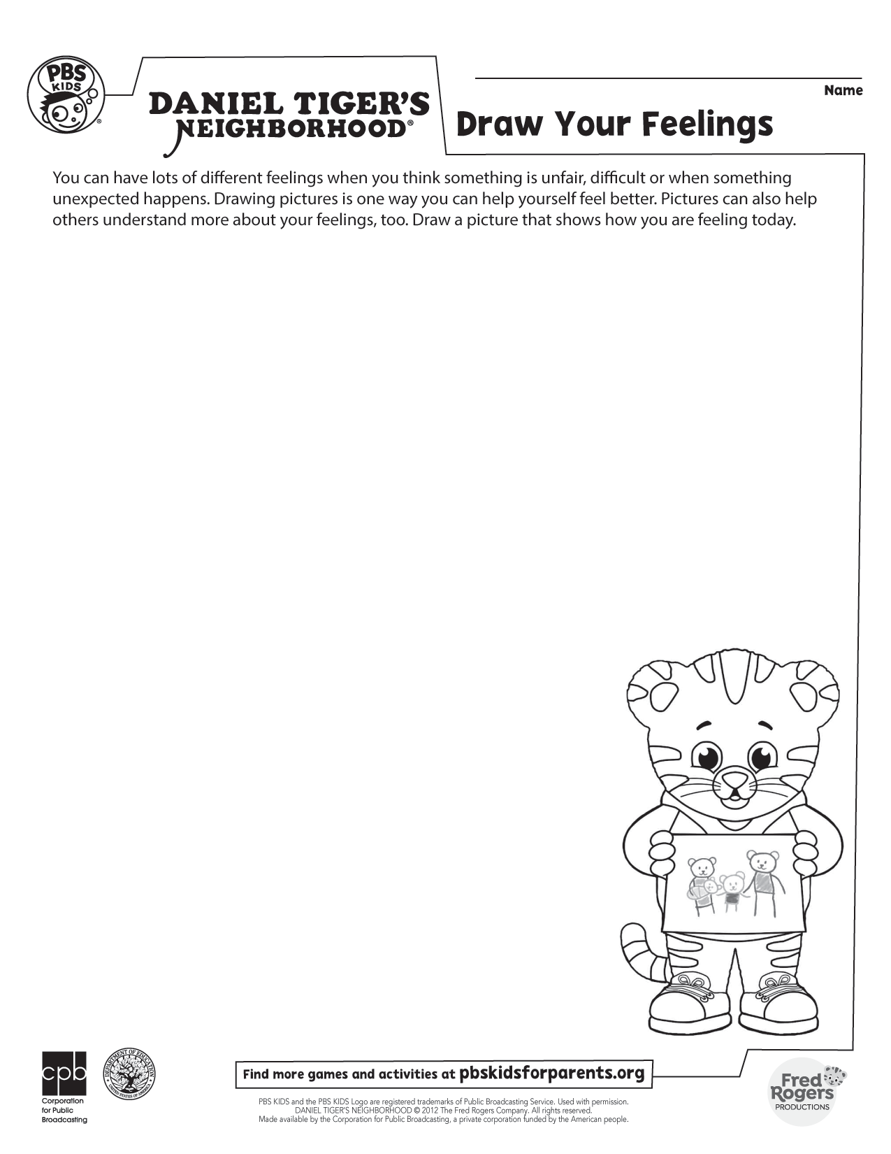 Arts and craft daniel tigers neighborhood pbs learningmedia