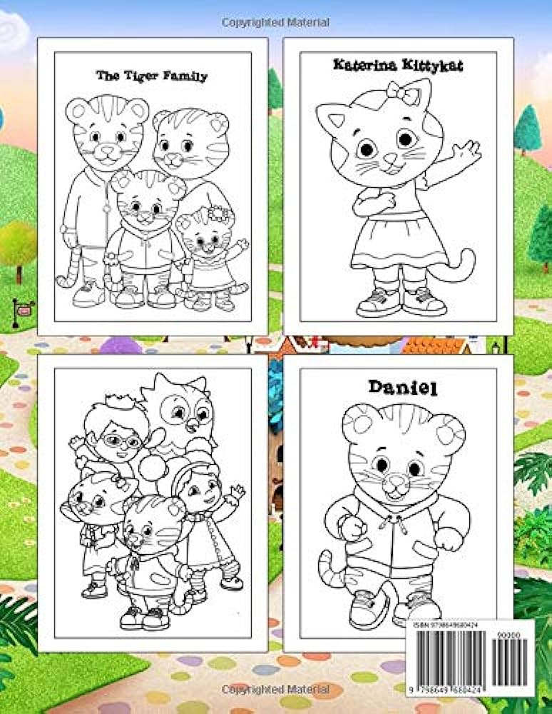 Daniel tigers neighborhood coloring book high quality images for kids to relax and create allen joe books
