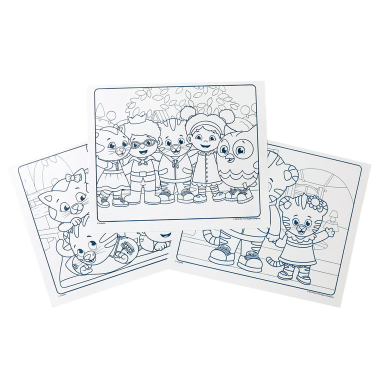 Crayola color wonder daniel tigers neighborhood mess free coloring pages gift