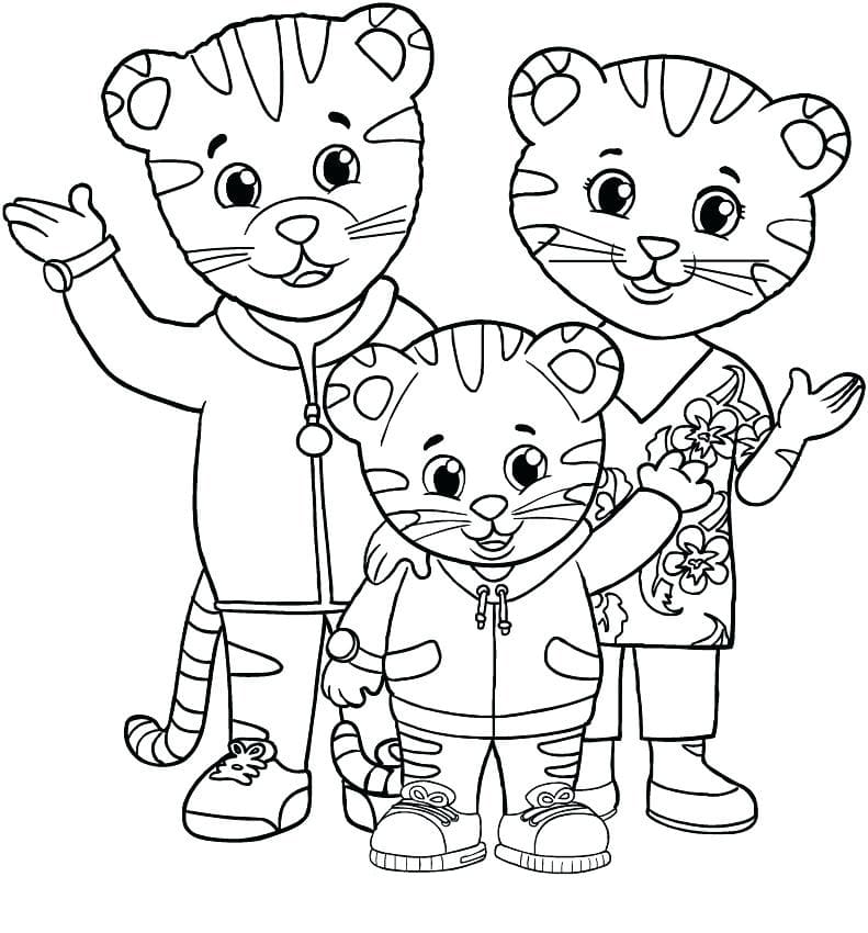 Daniel tigers neighborhood coloring pages print a