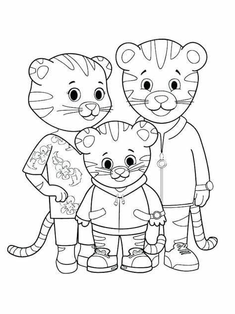 Free daniel tiger cartoon coloring page