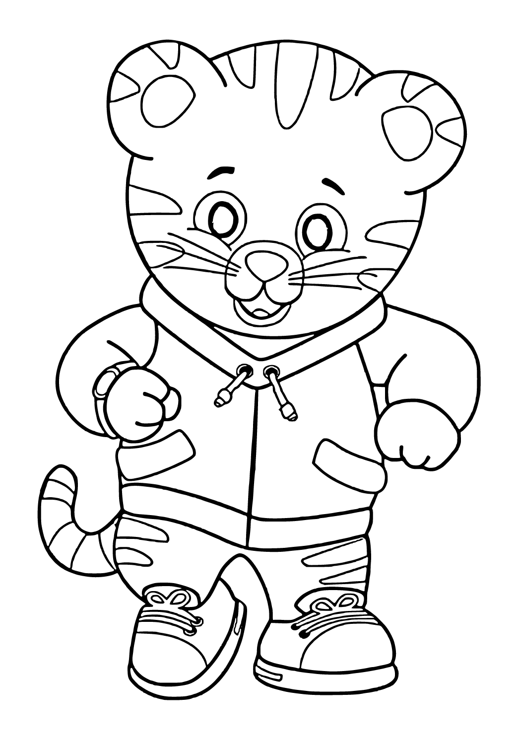 Free printable daniel tiger step coloring page sheet and picture for adults and kids girls and boys