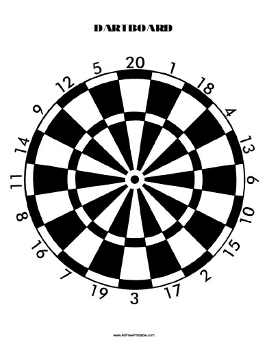 Dartboard â free printable