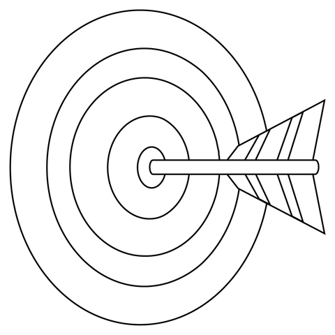 Dart bullseye coloring page free printable coloring pages