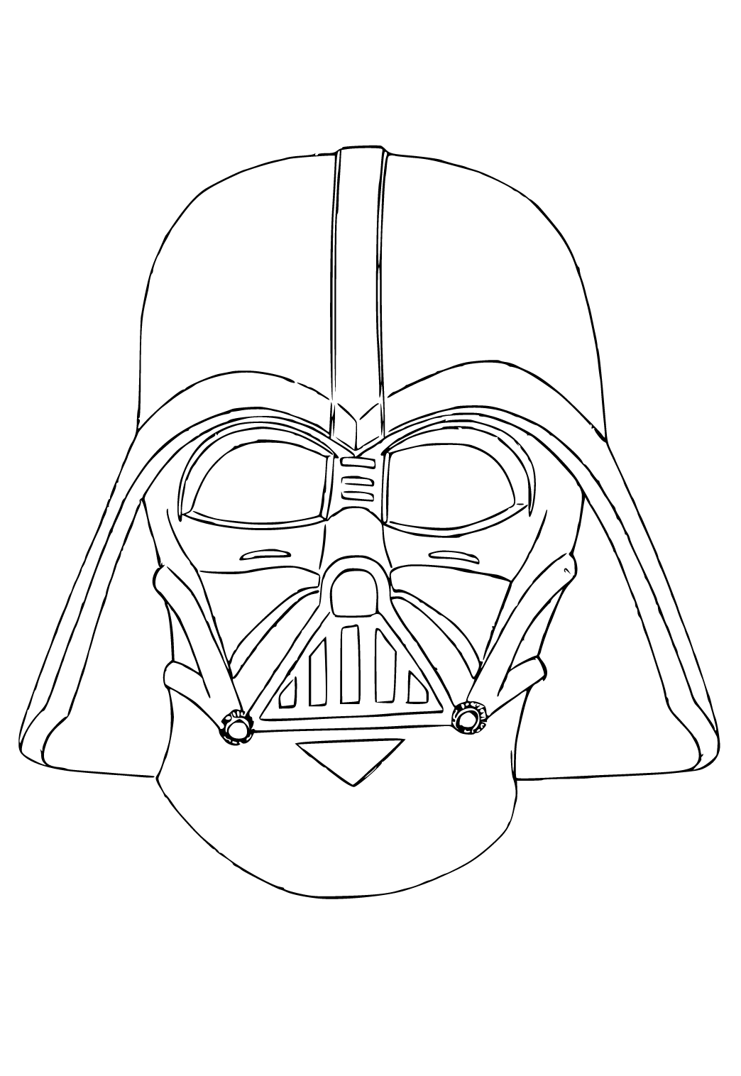 Free printable darth vader mask coloring page for adults and kids