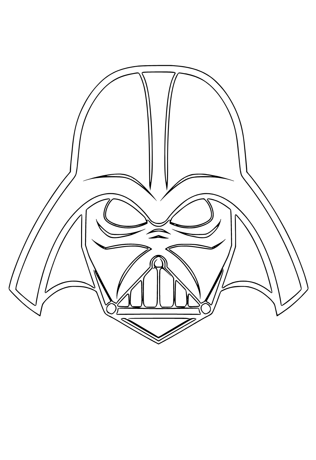 Free printable darth vader mask coloring page sheet and picture for adults and kids girls and boys