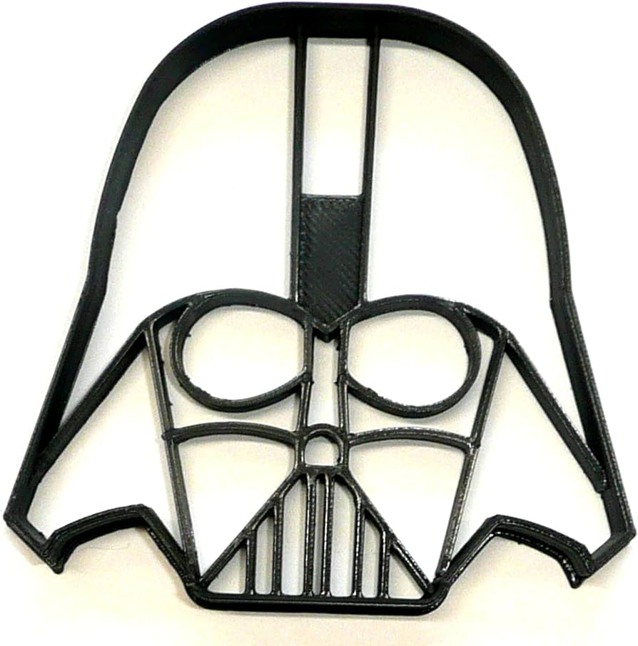 Yng darth vader head helmet star wars movie character cookie cutter d printed made in usa pr black home kitchen