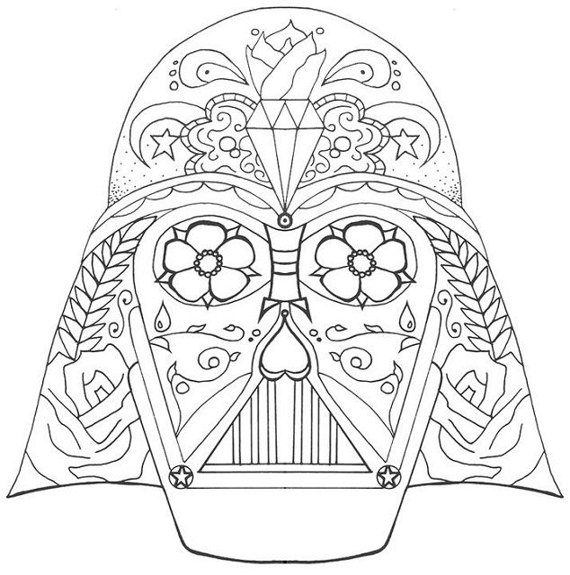 Darth vader coloring pages sugar skull skull coloring pages coloring pages star wars drawings