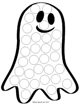 Halloween bingo dauber coloring pages by good speech girl tpt