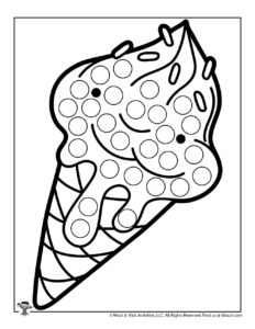 Kawaii dot coloring pages woo jr kids activities childrens publishing