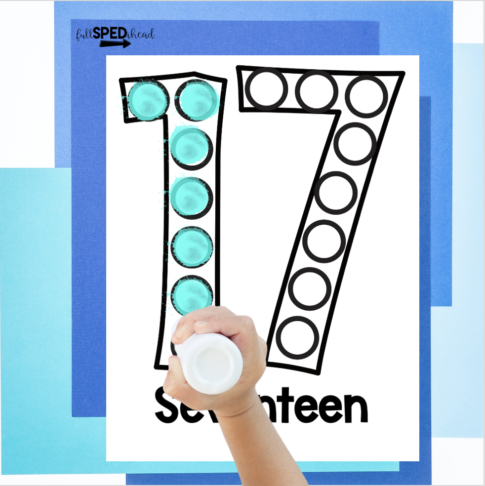 Fine motor activities bingo marker dauber printable coloring pages numbers