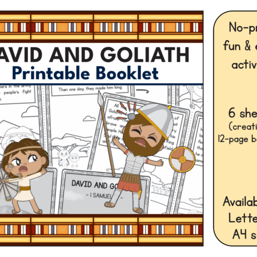 David and goliath printable booklet activity made by teachers