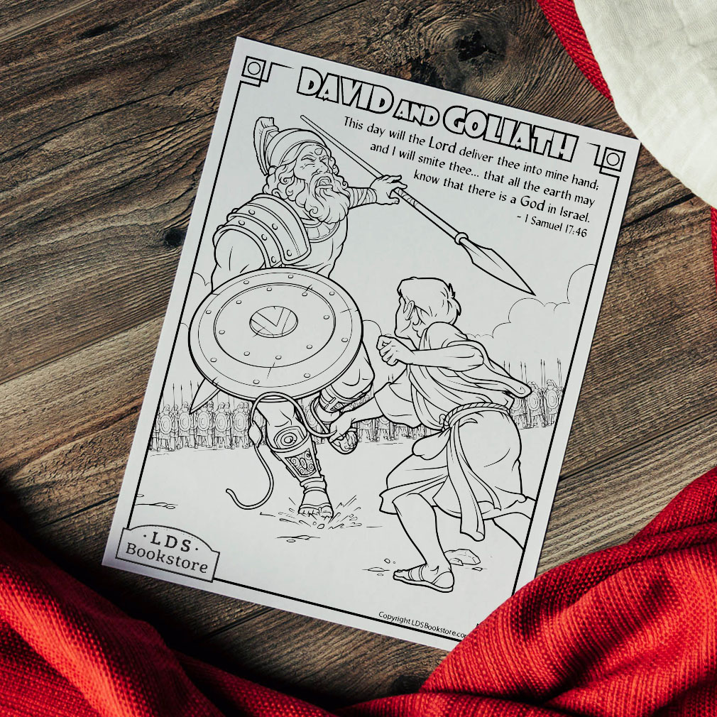 David and goliath coloring page