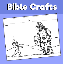 David and goliath coloring page â minutes of quality time