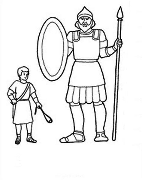 Printable david and goliath coloring pages for kids david and goliath david and goliath craft coloring pages