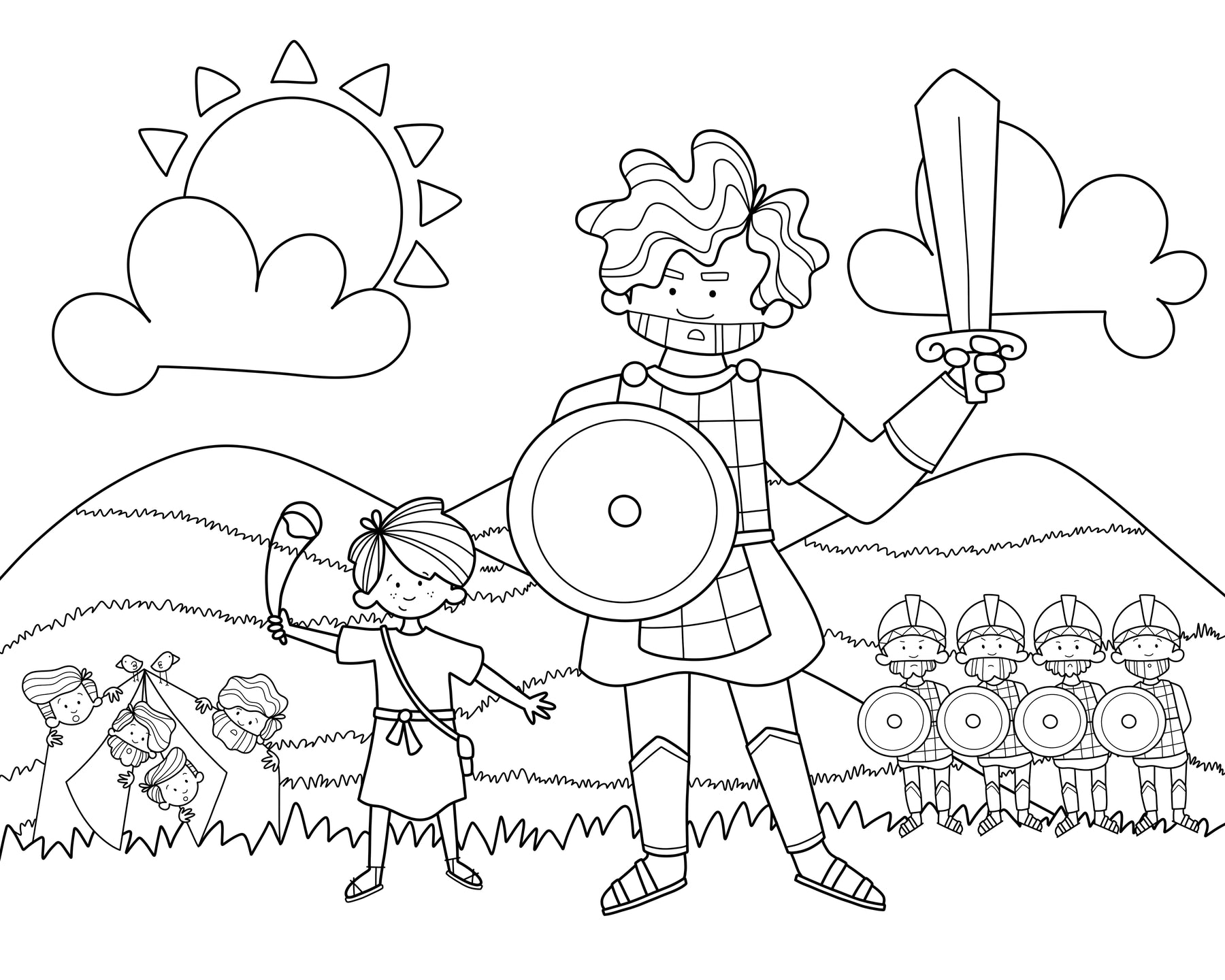 David goliath coloring mat â his kids pany