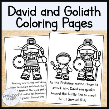 David and goliath coloring pages